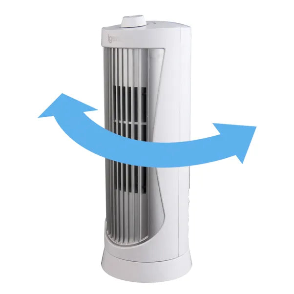 ERL Strong Mini Desk Tower Fan - 12"  2 speed settings / Next day Delivery
