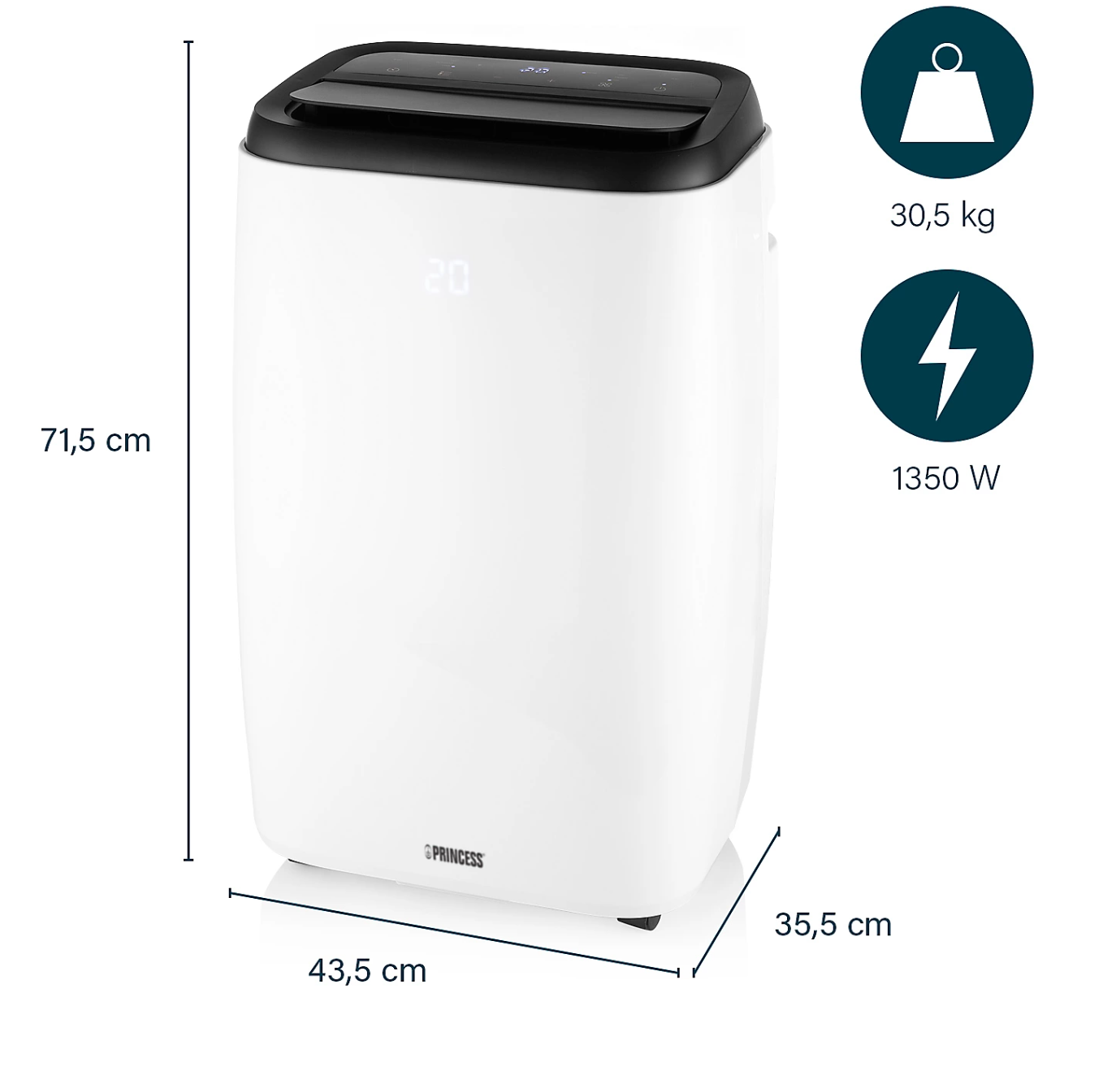 Princess 12000k BTU Portable Air Conditioning -A Class 1 DAY UK DELIVERY